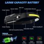 Headlamp Rechargeable 3Pack, LED Headlamp Flashlight with Motion Sensor, 230° CO