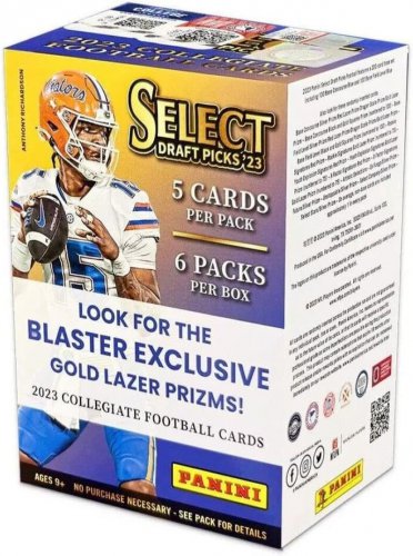 2023 Panini Select Draft Picks Collegiate Football Factory Sealed Mega Box 6 Pac