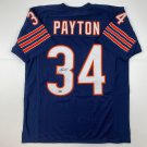 Facsimile Autographed Walter Payton Chicago Blue Reprint Laser Auto Football Jer