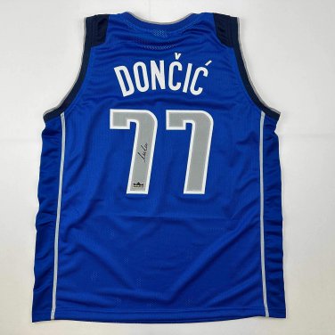 Facsimile Autographed Luka Doncic Dallas Blue Reprint Laser Auto Basketball Jers