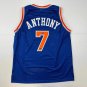 Facsimile Autographed Carmelo Anthony New York Blue Reprint Laser Auto Basketbal