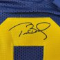 Facsimile Autographed Tom Brady Michigan Blue Reprint Laser Auto College Footbal