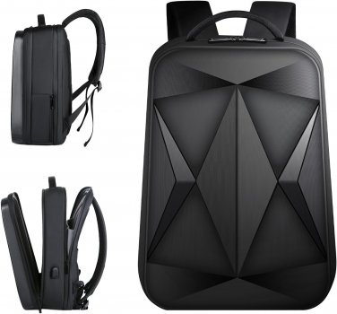 Hard Shell Laptop Backpack 35L, Waterproof Travel Backpack Business Computer Bag