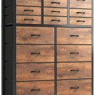 18 Drawer Dresser, Tall Dressers for Bedroom, Large Capacity Fabric Dresser & Ch