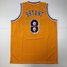 Facsimile Autographed Kobe Bryant #8 Los Angeles LA Yellow Reprint Laser Auto Ba