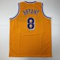 Facsimile Autographed Kobe Bryant #8 Los Angeles LA Yellow Reprint Laser Auto Ba