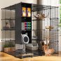 Large Cat Cage with Storage Cube DIY Indoor Catio Cat Enclosures Metal Cat Playp