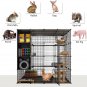 Large Cat Cage with Storage Cube DIY Indoor Catio Cat Enclosures Metal Cat Playp