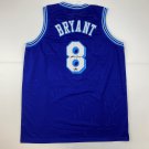 Facsimile Autographed Kobe Bryant #8 Los Angeles LA Retro Blue Reprint Laser Aut