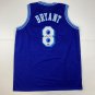 Facsimile Autographed Kobe Bryant #8 Los Angeles LA Retro Blue Reprint Laser Aut