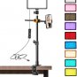 LED 9Color Filter Studio Streaming Key Lights Photography Video Lighting with C-