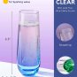 Stemless Champagne Flutes Set of 6- Colored Champagne Glasses- Wedding Toasting