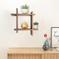 Rustic Wall Mount Shelves,Cross Intersecting Floating Shelf,Easy-To-Assemble Flo
