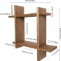 Rustic Wall Mount Shelves,Cross Intersecting Floating Shelf,Easy-To-Assemble Flo