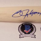Bo Jackson Autographed Hand Signed Adirondack Pro Wood Baseball Bat - BAS Becket