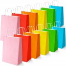 36PCS Gift Paper Bags with Handles, Colourful Party Favor Bags for Kids Small Tr