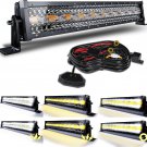 22 Inch 120W LED Light Bar White/Amber Flasing Strobe Light with Six Modes Drivi