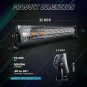 22 Inch 120W LED Light Bar White/Amber Flasing Strobe Light with Six Modes Drivi