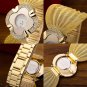Joeyan Unique Petal Shape Gold Bracelet Watch Women Mother of Pearl Dial Metal C