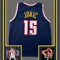 Framed Facsimile Autographed Nikola Jokic 33X42 Denver Blue Reprint Laser Auto B