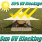 8' X 8' X 8' Beige Sun Shade Sail Triangle Canopy - 95% UV Blockage, Water & Air