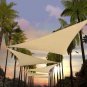 8' X 8' X 8' Beige Sun Shade Sail Triangle Canopy - 95% UV Blockage, Water & Air