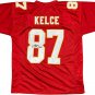 Travis Kelce Kansas City Chiefs Signed Autograph Red Custom Jersey JSA Certified