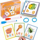 Phonics Sight Words Flash Cards for Toddlers CVC Word Games Short Vowel Alphabet