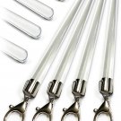 46 Inch (4 Pack) Steel Cap Acrylic Curtain Pull Wand - 2 Inches Shy of 48 Inch -