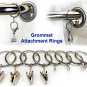 46 Inch (4 Pack) Steel Cap Acrylic Curtain Pull Wand - 2 Inches Shy of 48 Inch -