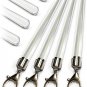 46 Inch (4 Pack) Steel Cap Acrylic Curtain Pull Wand - 2 Inches Shy of 48 Inch -