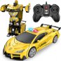 Remote Control Car, Transform Robot RC Cars, 2.4Ghz 1:18 Scale Transforming Poli