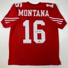 Facsimile Autographed Joe Montana San Francisco Red Reprint Laser Auto Football