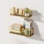 Fixwal Floating Shelves for Wall, 4 Sets of Wall Mounted Shelves for Wall Storag