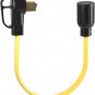 1.5 FT 4 Prong 50 Amp to 30 Amp RV Generator Adapter Cord,Nema 14-50P to NEMA L1