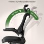 Office Chair Ergonomic Desk Chair with Mesh Back and Leather Cushion,Flip-Up Arm