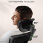 Office Chair Ergonomic Desk Chair with Mesh Back and Leather Cushion,Flip-Up Arm