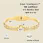 Four Leaf Clover Bracelet/Bangle for Woman,18K Gold Plated Stainless Steel Adjus