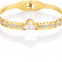Four Leaf Clover Bracelet/Bangle for Woman,18K Gold Plated Stainless Steel Adjus