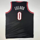 Facsimile Autographed Damian Lillard Portland Black Reprint Laser Auto Basketbal