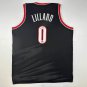 Facsimile Autographed Damian Lillard Portland Black Reprint Laser Auto Basketbal