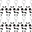 10Pcs Panda Keyring Pack Party Favor for Panda Themed Party Return Gift, Pandas