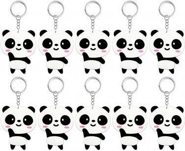 10Pcs Panda Keyring Pack Party Favor for Panda Themed Party Return Gift, Pandas