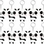 10Pcs Panda Keyring Pack Party Favor for Panda Themed Party Return Gift, Pandas