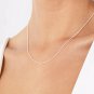 Classic Singapore Chain Necklace Twisted Curb Chain - Solid 925 Sterling Silver