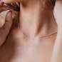 Classic Singapore Chain Necklace Twisted Curb Chain - Solid 925 Sterling Silver