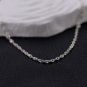 Classic Singapore Chain Necklace Twisted Curb Chain - Solid 925 Sterling Silver