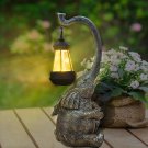 Elephant Solar Statue for Garden Decor, Solar Light Statue Garden Decor Figurine