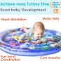 Premium Tummy Time Water Mat, XL Inflatable Activity Center Promoting Baby Motor