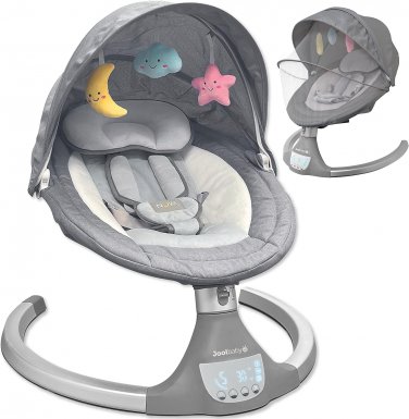 Nova Baby Swing for Newborns - Electric Motorized Infant Swing, Bluetooth Music,